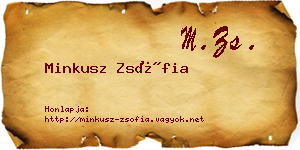 Minkusz Zsófia névjegykártya